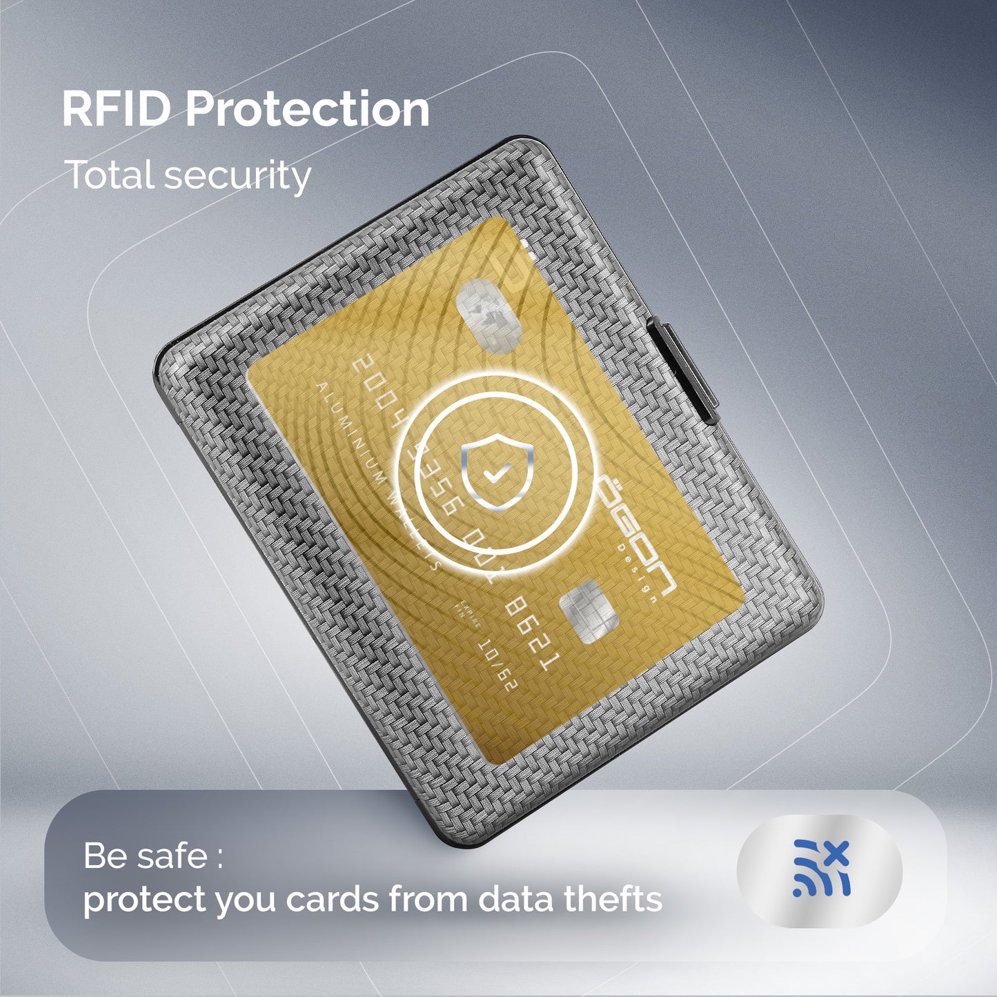 Carteira STOCKHOLM Large | Sarja com efeito de carbono