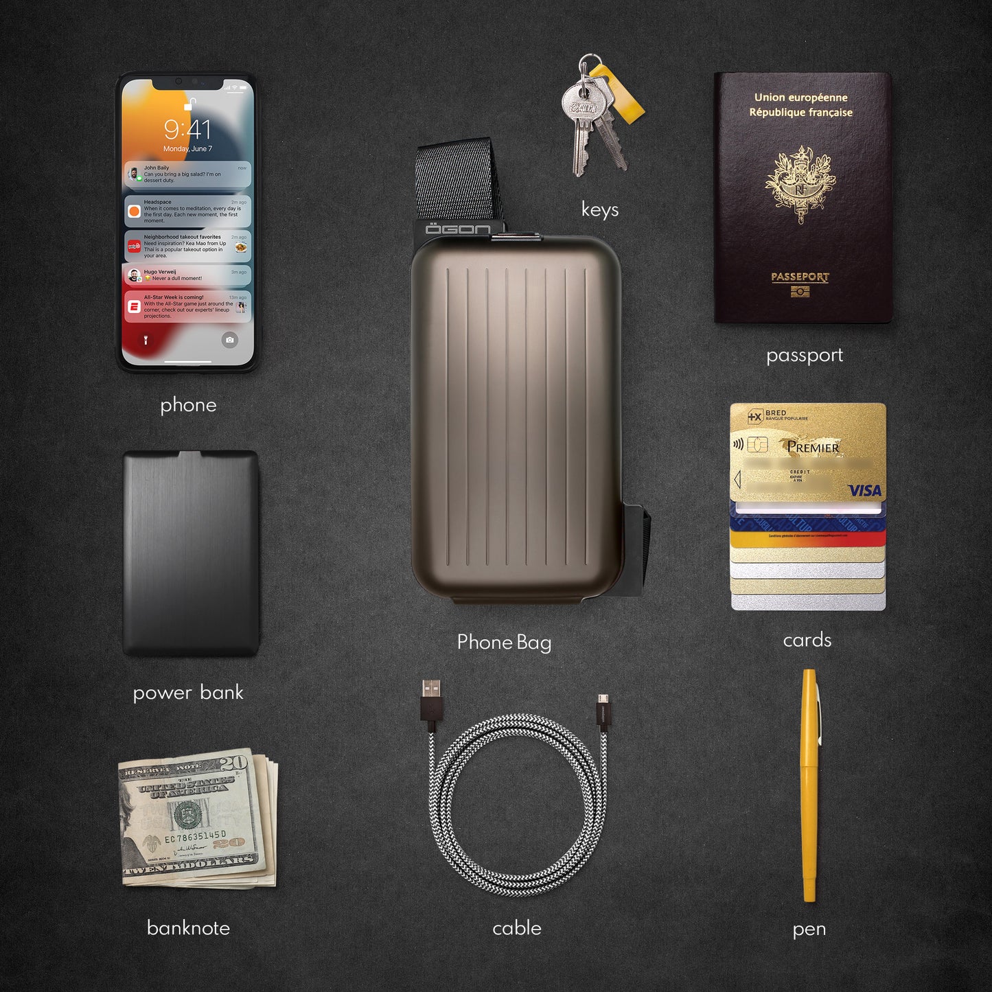 PHONE BAG | Titanium