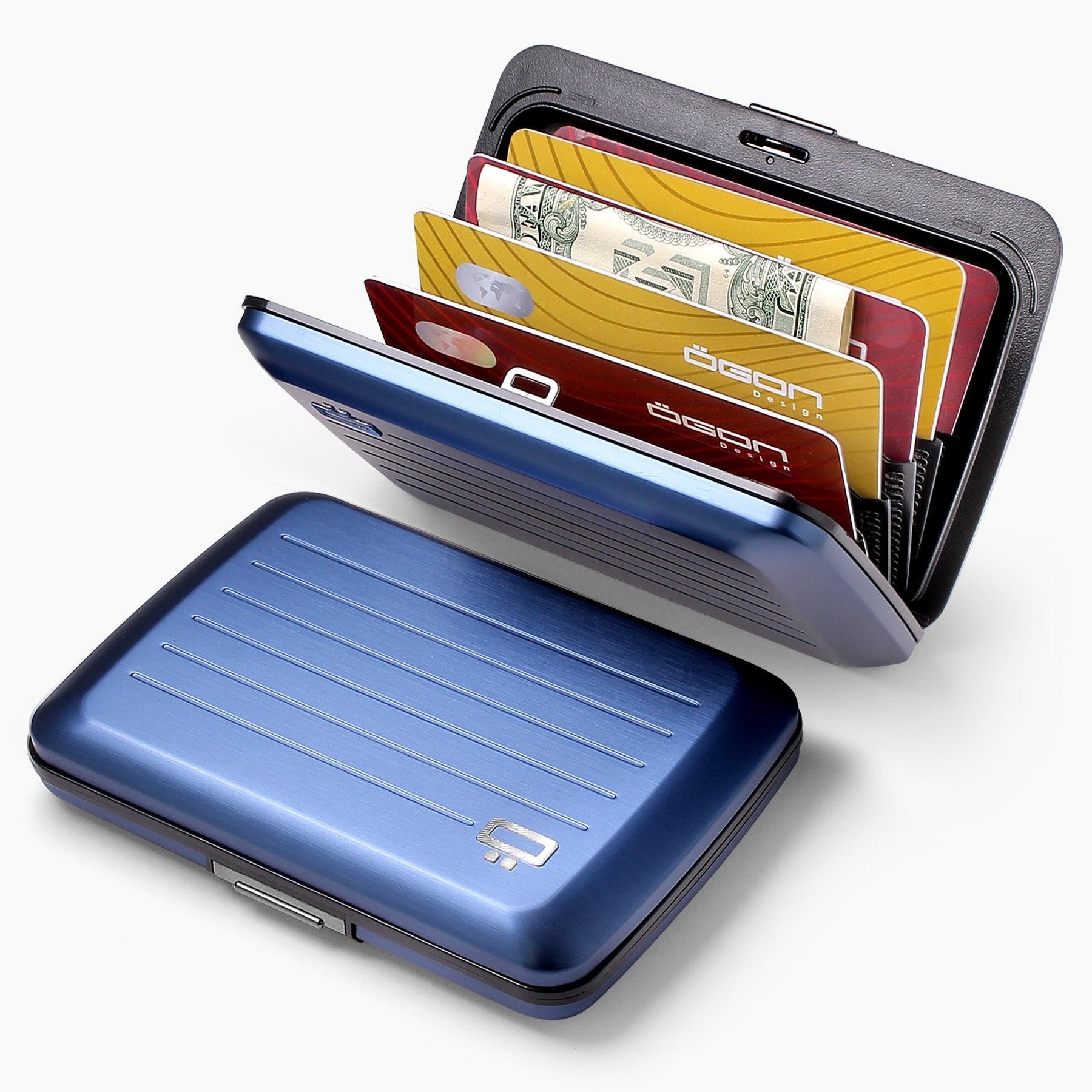 ?gon Designs - ストックホルム V2 アルミニウム財布 - メタルロックと防水 - RFIDブロックカードホルダー - 最大10枚のカー 正規日本代理店 [名入れ無料]OGON⁄オゴンフランス製 アルミカードホルダー ラージ SMART CASE V2 Large クレジット  カードケース クレジットカード スキミング防止 大容量 じゃばら キースへリング　キース・へリング [送料無料][セール対象] |