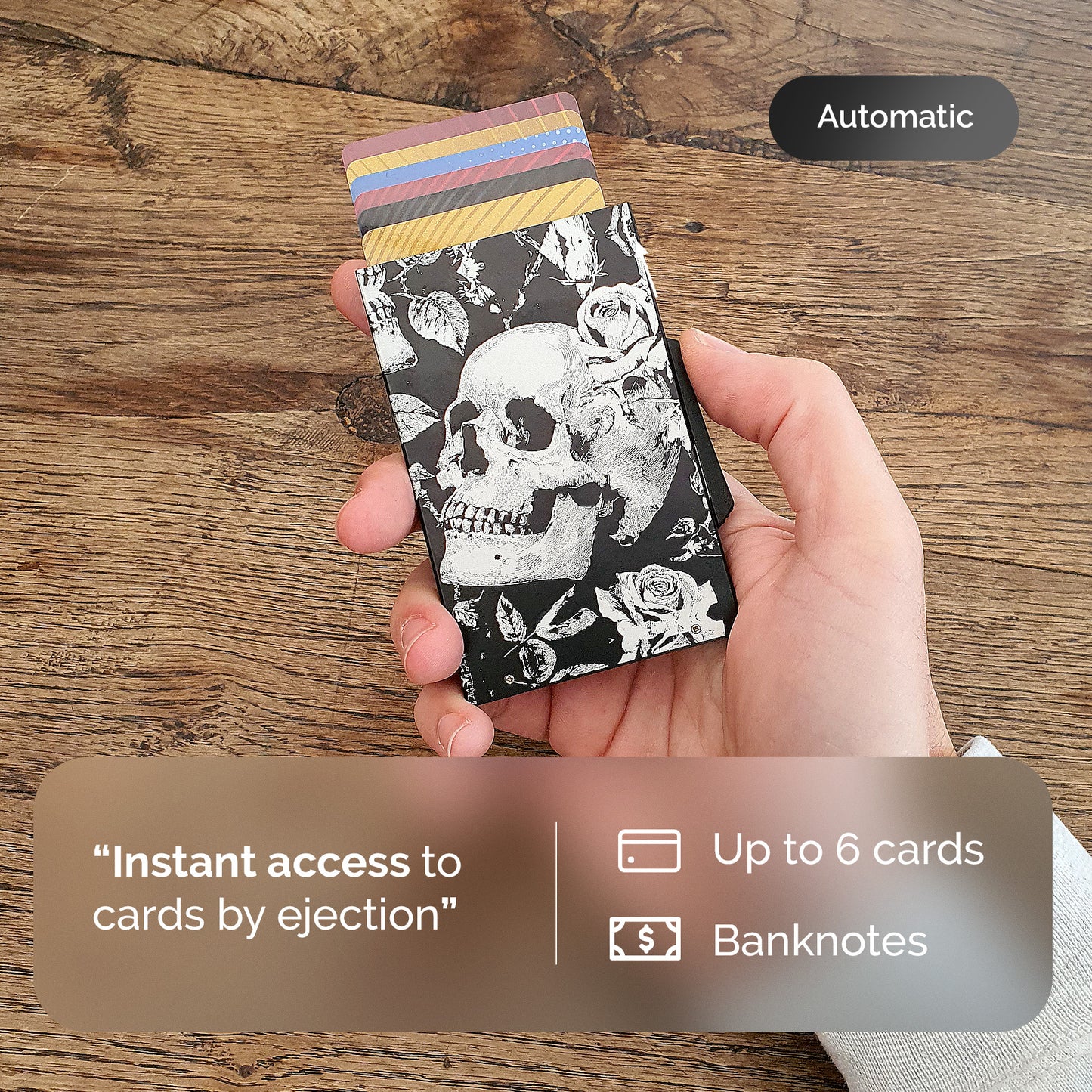 Porte-cartes automatique | Skull & Roses