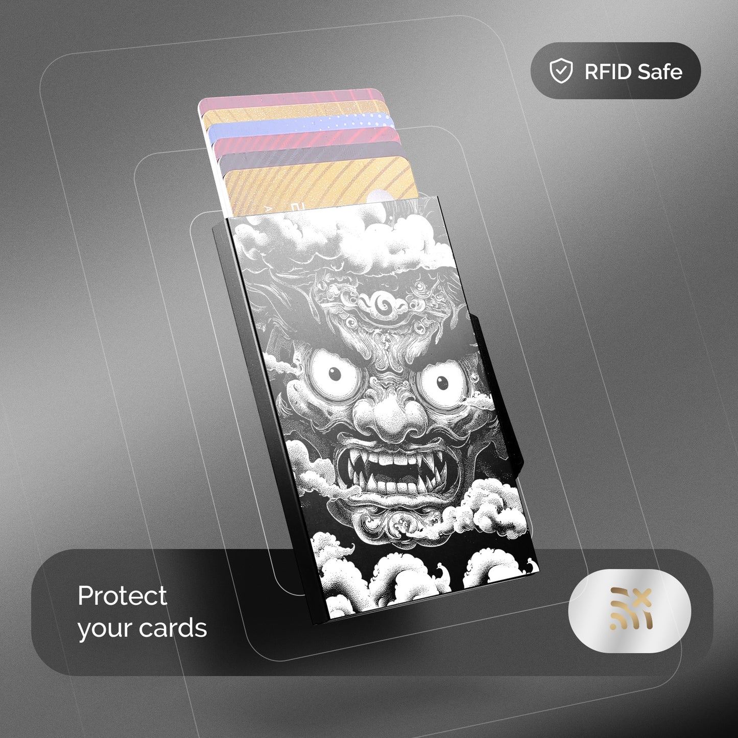 Automatischer Kartenhalter | Demon Tattoo