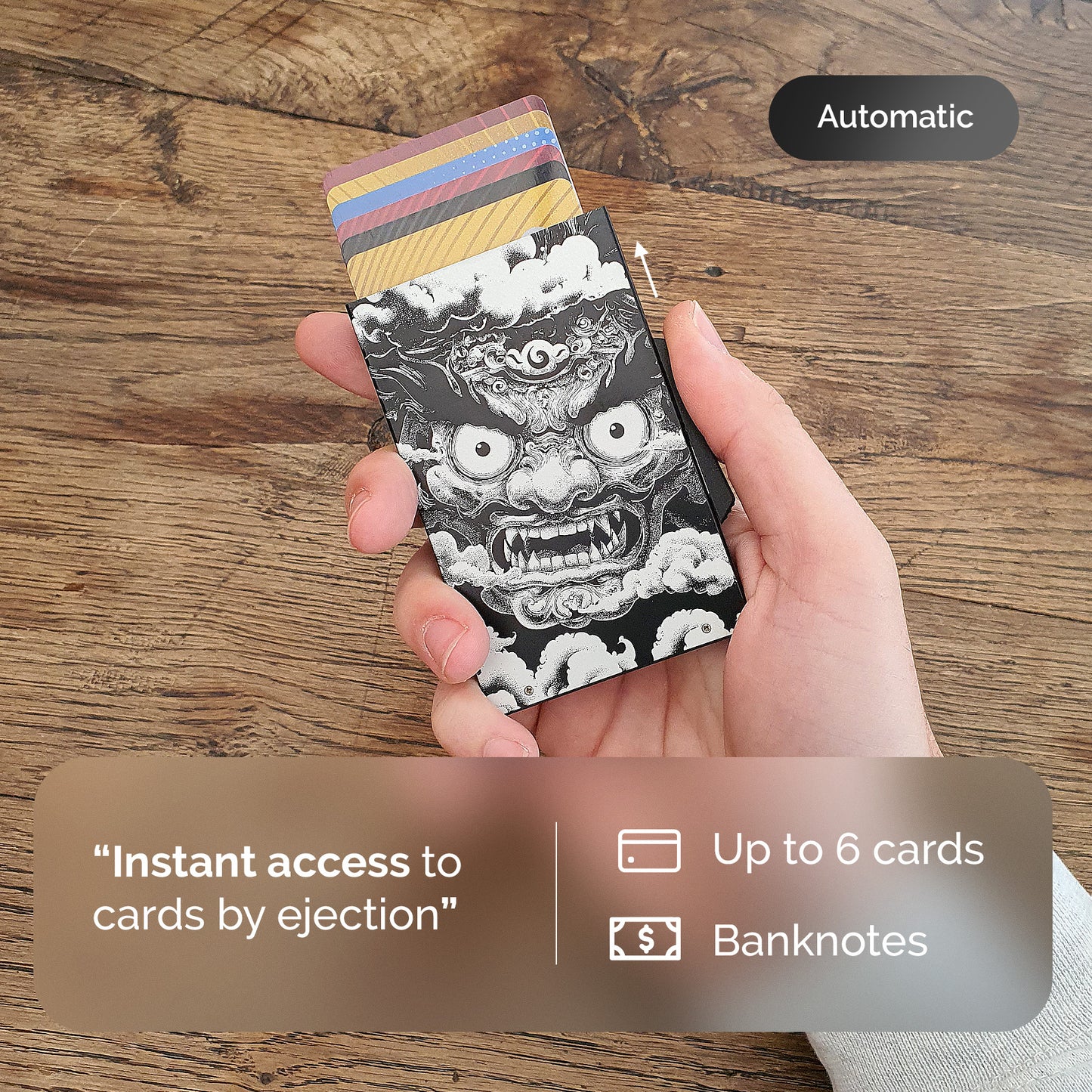 Automatischer Kartenhalter | Demon Tattoo