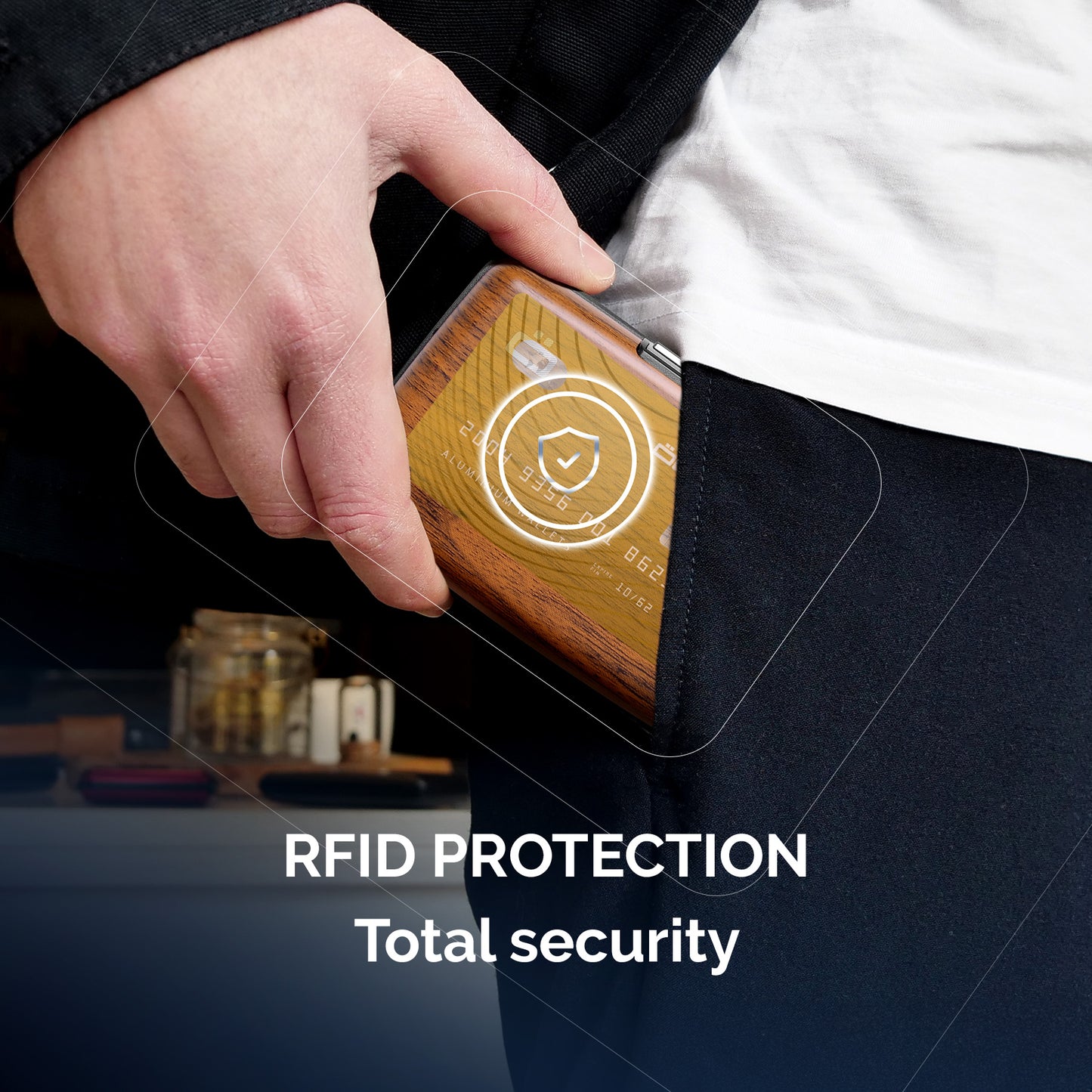 Porte-cartes STOCKHOLM Premium | Effet Sequoia