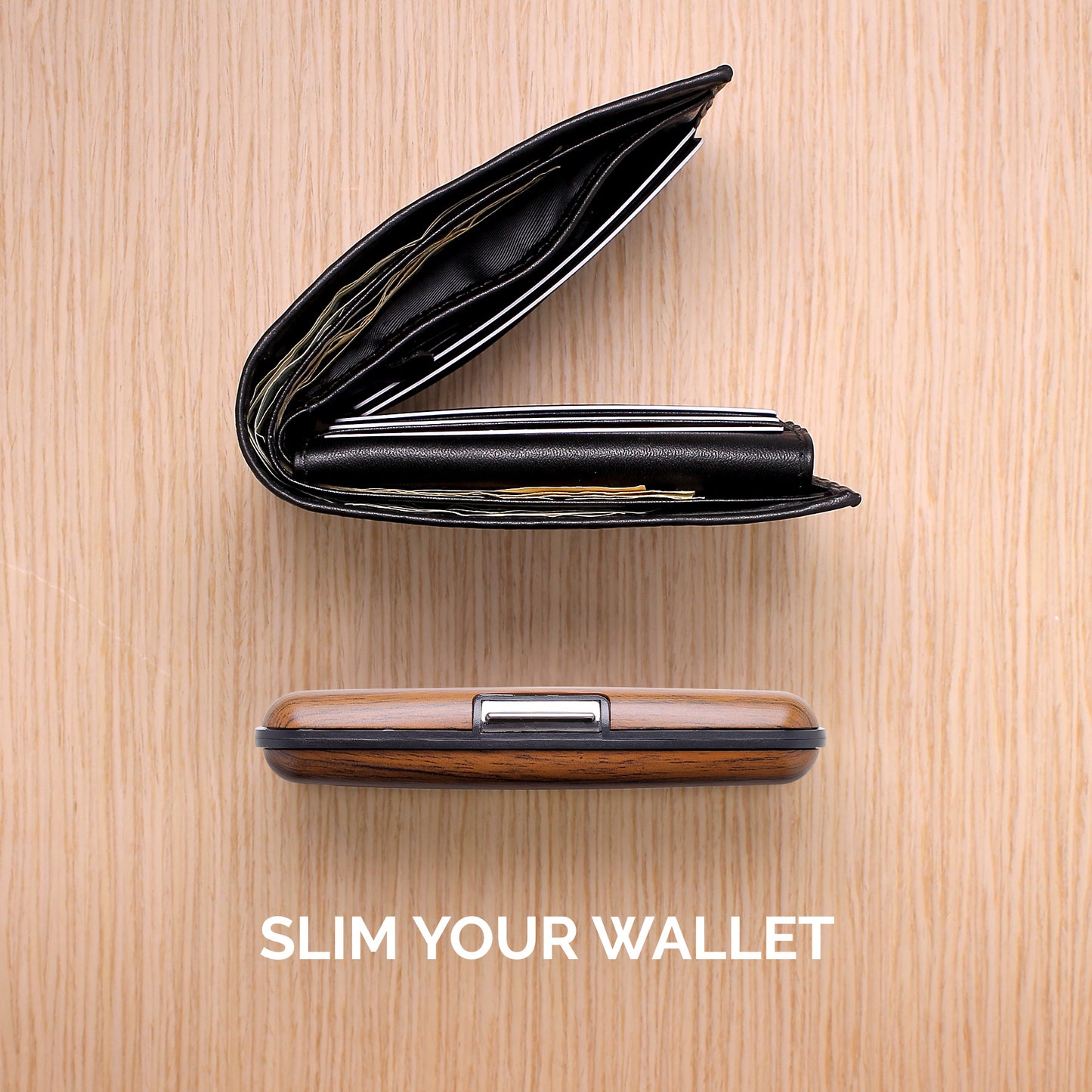 Porte-cartes STOCKHOLM Premium | Effet Sequoia