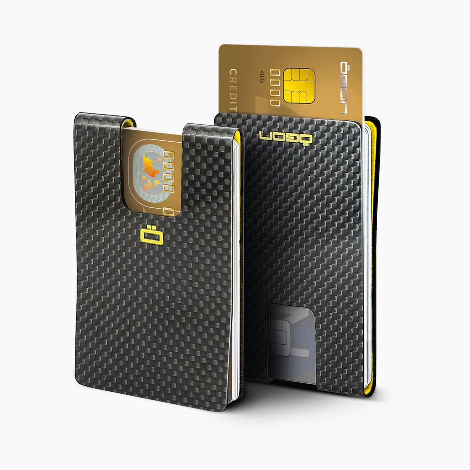 porte-cartes minimaliste fibre de carbone