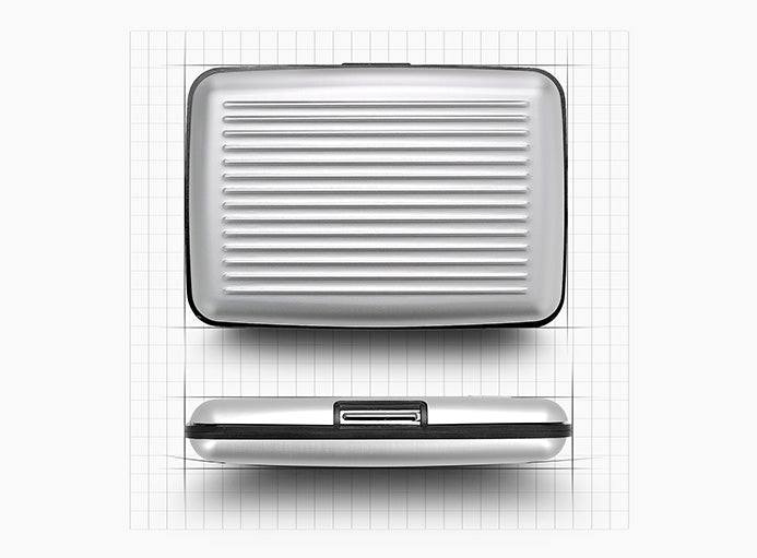 porte cartes en métal