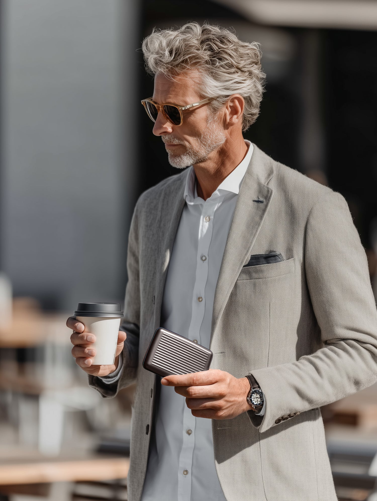 portefeuille pratique en aluminium